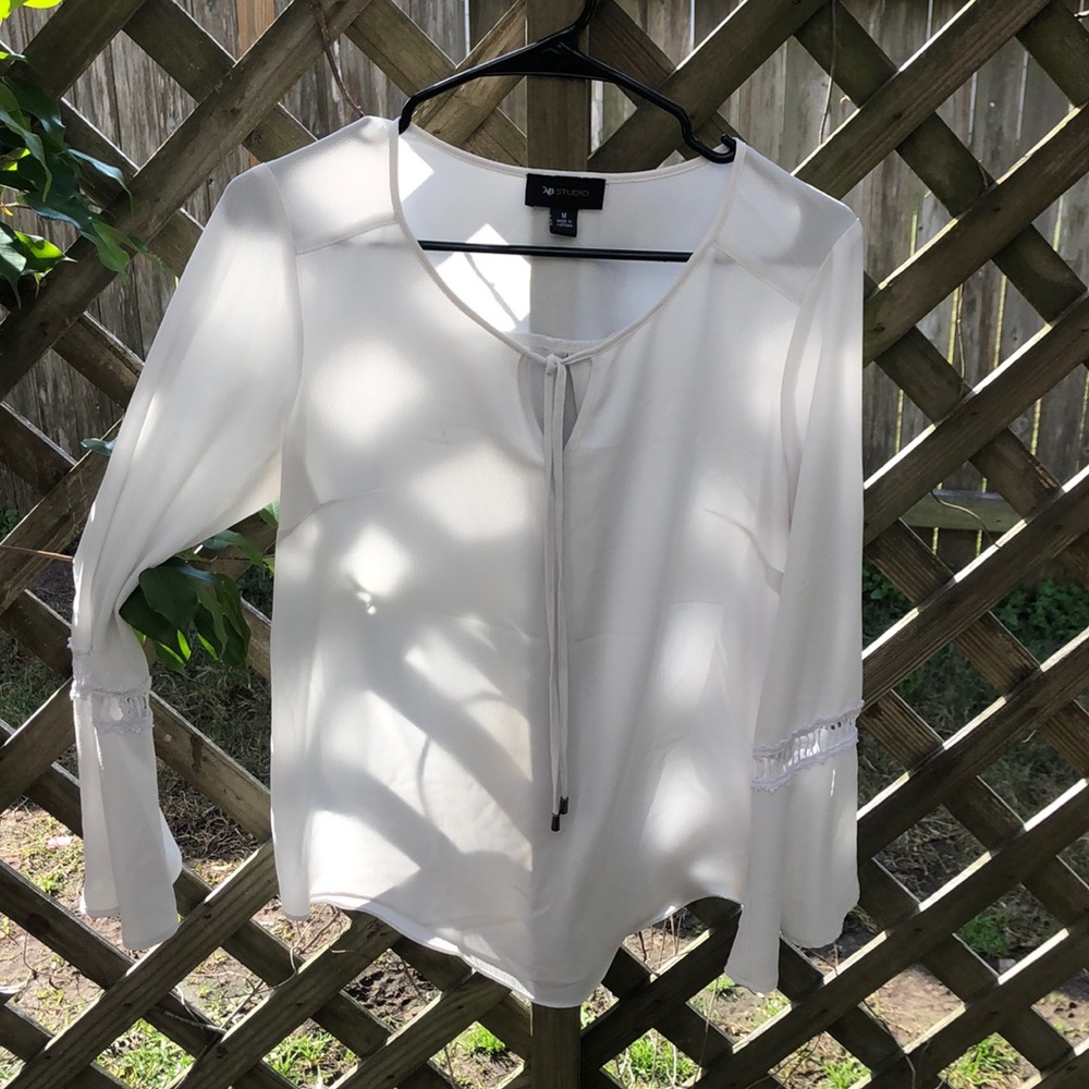 Sheer long sleeve shirt
